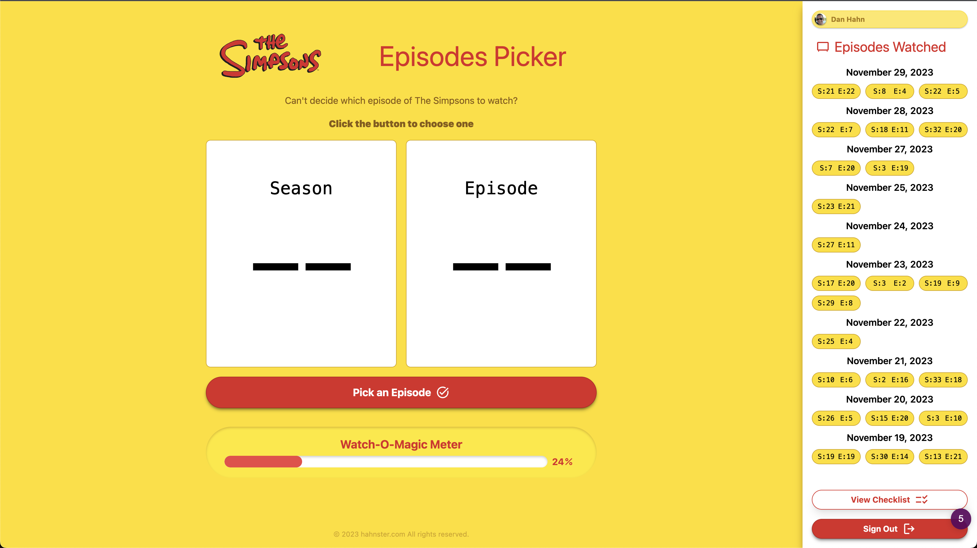 Simpsons Picker